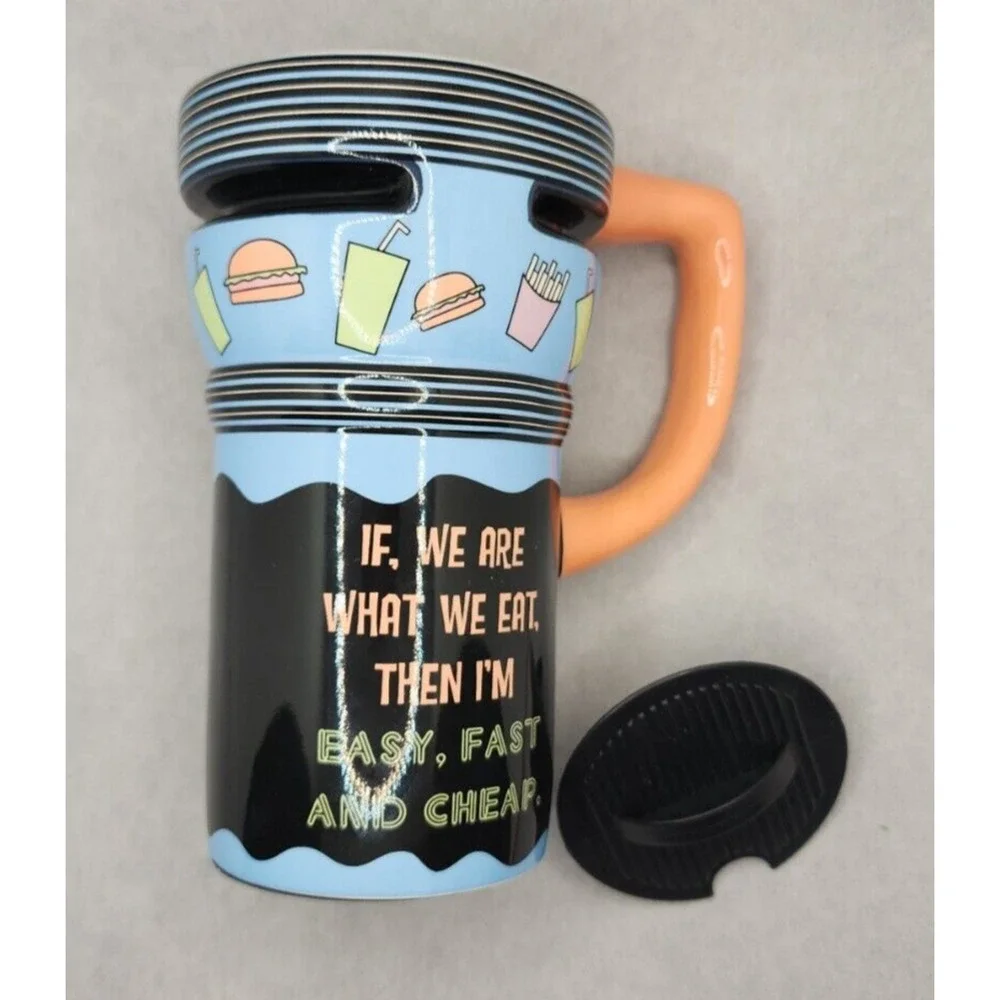If we are what we eat, then I'm easy, fast and‎ cheap 6.5 Tall Large Mug